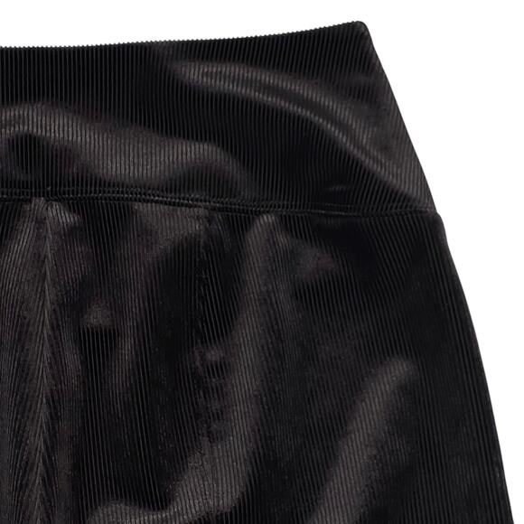 White House Black Market Leggings Womens 10 Short Black Corduroy Stretch Runway - Picture 10 of 12